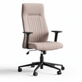 Office chair with adjustable arms and breathable fabric in light grey 60 x 60 x 100cm