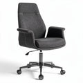 Office chair with adjustable height upholstered in gray fabric 65 x 65 x 100cm