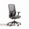 Mesh office chair with adjustable arms and rolling base 70 x 60 x 100cm