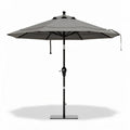 Outdoor patio umbrella with adjustable crank 300 x 300 x 250cm grey steel frame