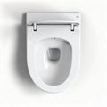 Elongated white ceramic toilet bowl 40 x 50 x 15cm with low water usage